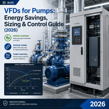 VFDs for Pumps: Energy Savings, Sizing & Control Guide (2026)