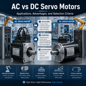 AC vs DC Servo Motors: Applications, Advantages, and Selection Criteria