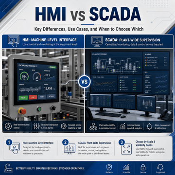 HMI vs SCADA: Key Differences, Use Cases, and When to Choose Which