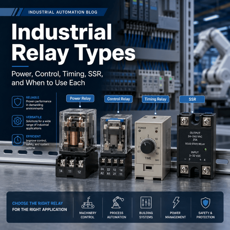Ssr Types Industrial Relay Types: Power, Control, Timing, SSR, and When to Use E ...