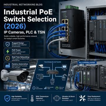  Industrial PoE Switch Selection (2026): IP Cameras, PLC & TSN