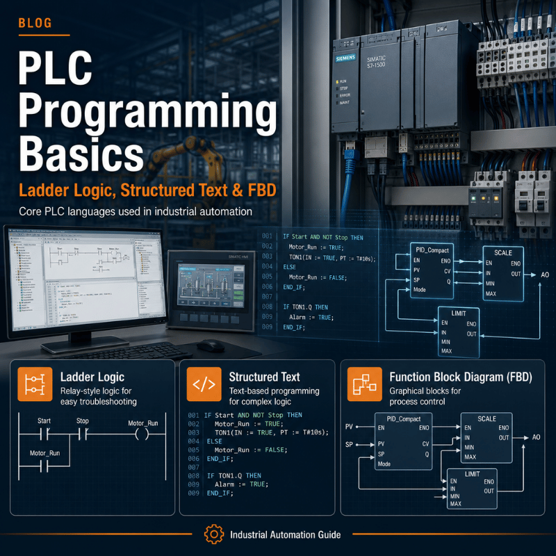 PLC Programming Basics: Ladder Logic, Structured Text & FBD – itrustbot