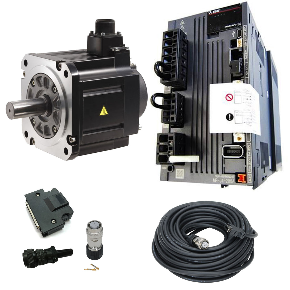 HG-SR202B + MR-J4-200A + MR-J3ENSCBL20M-H + MR-PWCNS5 + MR-BKCNS1 + MR-J3CN1