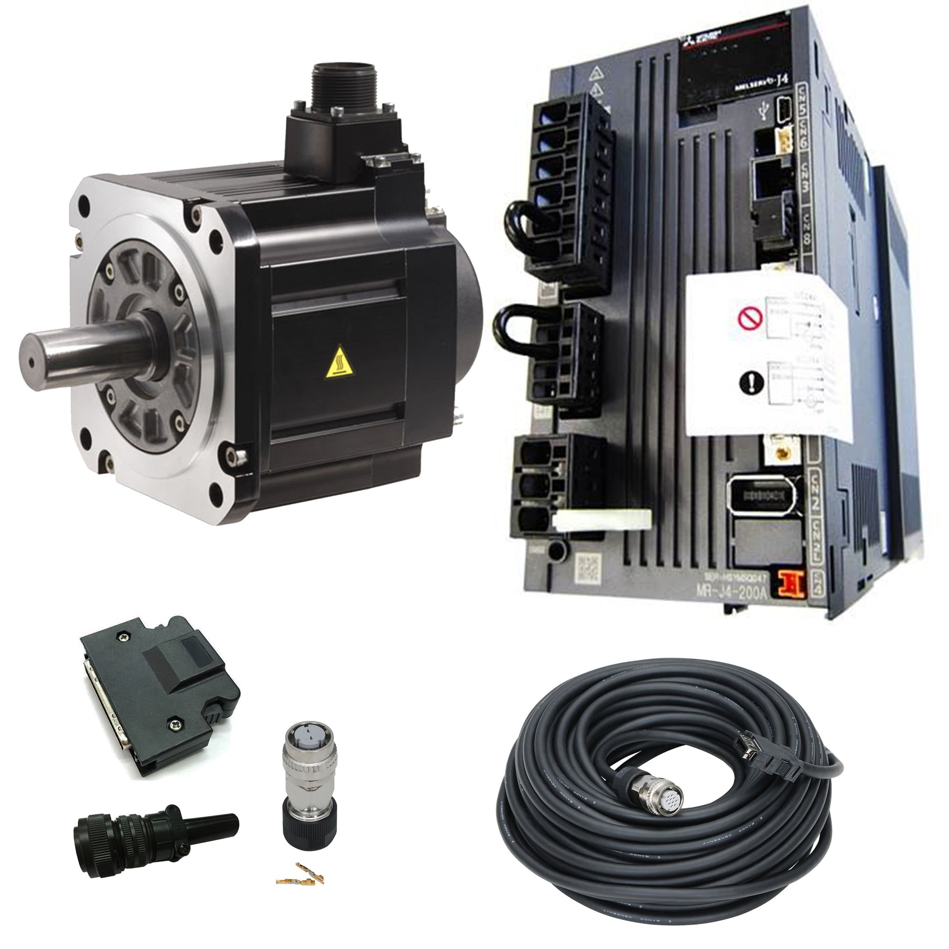HG-SR202B + MR-J4-200A + MR-J3ENSCBL20M-H + MR-PWCNS5 + MR-BKCNS1 + MR-J3CN1