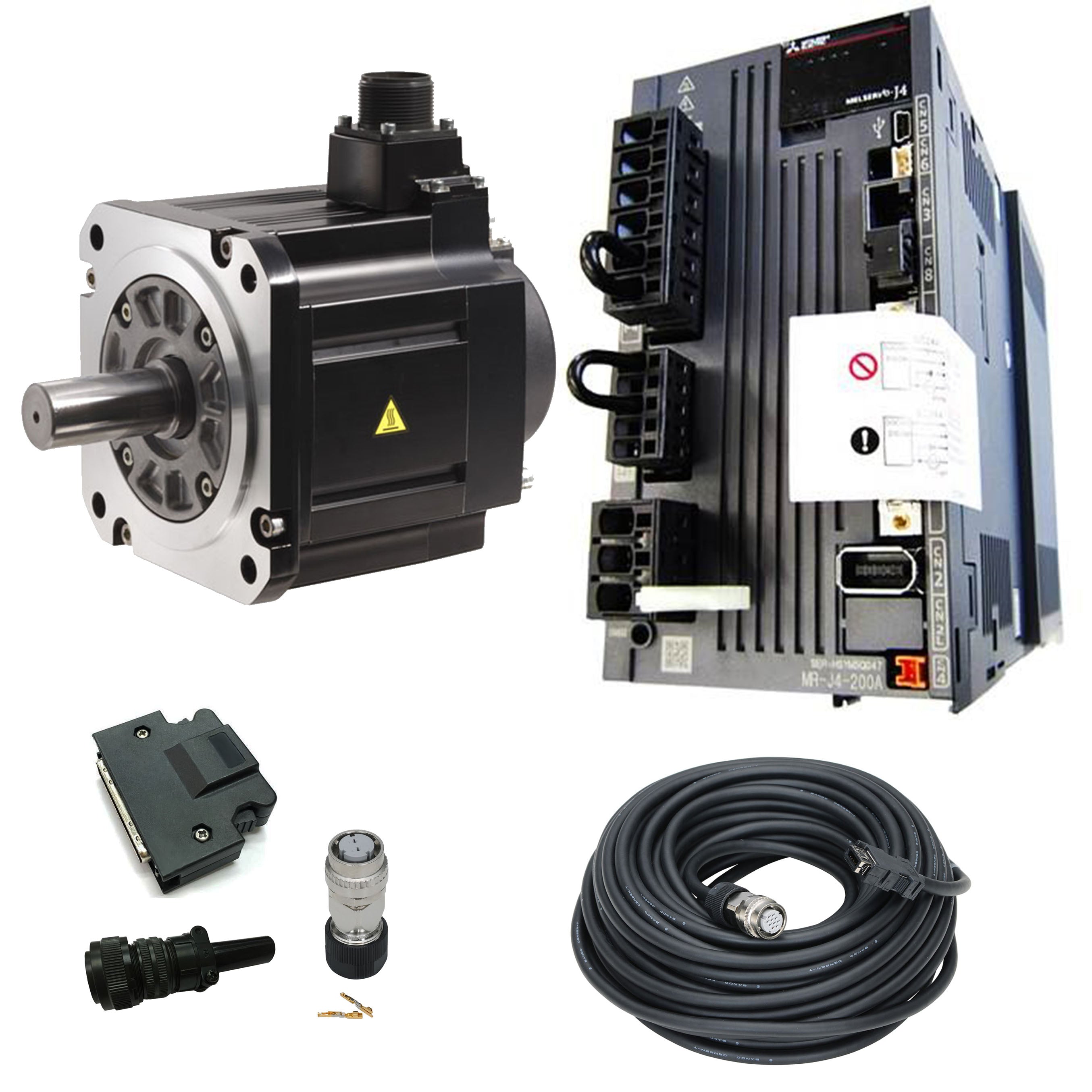 HG-SR202B + MR-J4-200A + MR-J3ENSCBL20M-H + MR-PWCNS5 + MR-BKCNS1 + MR-J3CN1